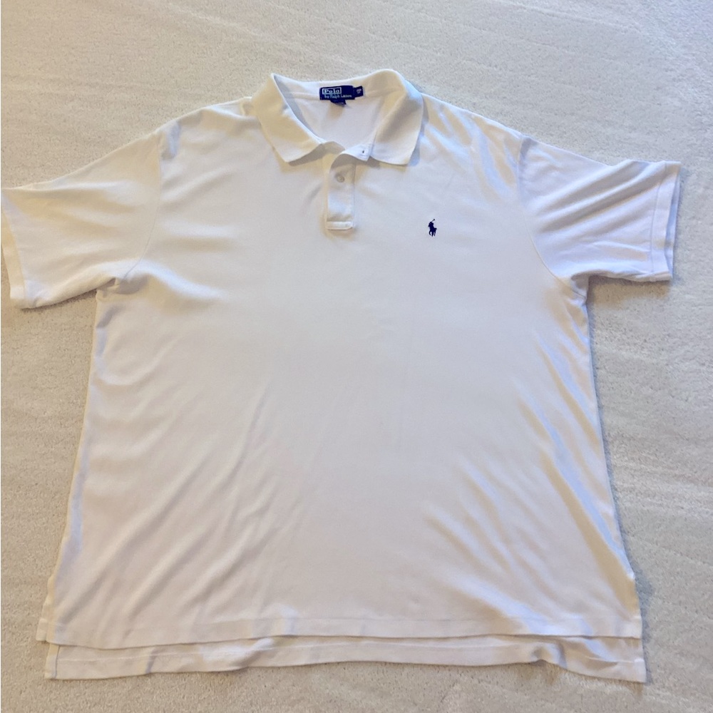 White s/s polo shirt by Polo Ralph Lauren size 2XB
